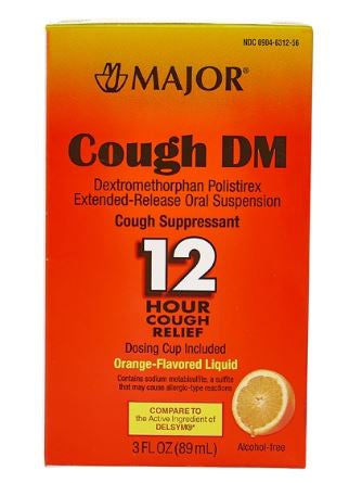 Major Pharmaceuticals  00904631256 Cold and Cough Relief Major 30 mg / 5 mL Strength Liquid 3 oz.