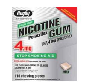 Major Pharmaceuticals  00536137223 Stop Smoking Aid Rugby 4 mg Strength Gum