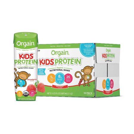 Orgain Inc 851770003155 Pediatric Oral Supplement Orgain Kids Protein Organic Nutritional Shake 8.25 oz. Carton Liquid Organic