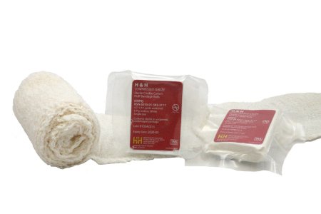 H & H Medical  HHPG Fluff Gauze Roll 4-1/2 Inch X 4-1/10 Yard 1 per Pack Sterile 6-Ply Roll Shape