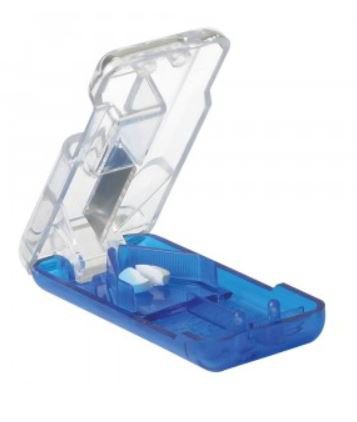 Apothecary Products  67755 Pill Cutter Hand Operated Blue / Clear