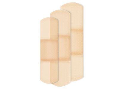 Dukal  1260033 Adhesive Strip American White Cross Assorted Sizes Plastic Assorted Shapes Sheer Sterile