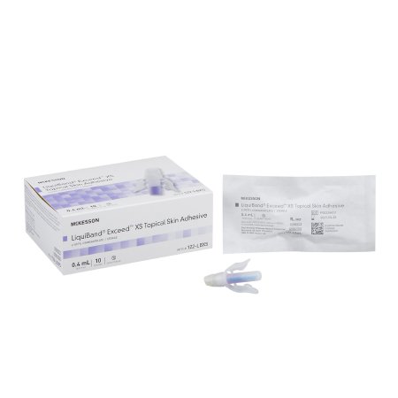 McKesson Brand 122-LBXS Skin Adhesive McKesson LiquiBand Exceed 0.4 mL Liquid Dome Applicator Tip 2-Octyl Cyanoacrylate