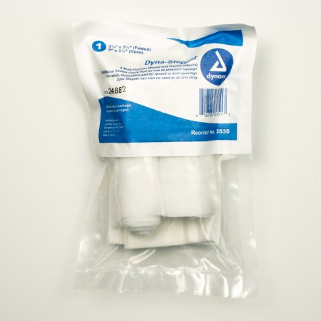 Dynarex  3535 Trauma Dressing Dyna-Stopper 5-1/2 X 9 Inch 1 per Pack Sterile Rectangle