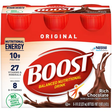 Nestle Healthcare Nutrition 00041679675366 Oral Supplement Boost Original Rich Chocolate Flavor Liquid 8 oz. Bottle