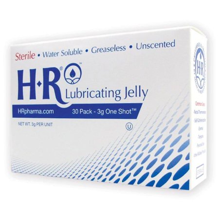 HR Pharmaceuticals  208 Lubricating Jelly HR One Shot 3 Gram Individual Packet Sterile