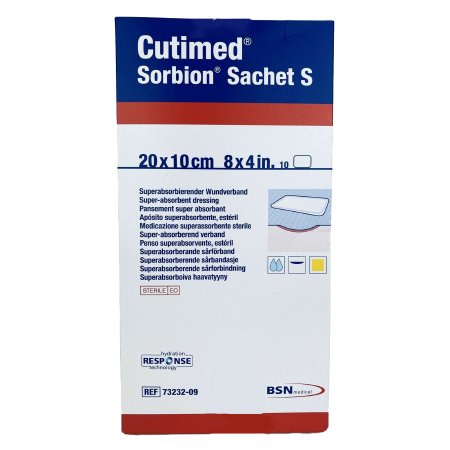 BSN Medical  7323209 Wound Dressing Cutimed Sorbion Sachet S 4 X 8 Inch Rectangle