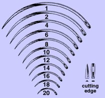 Anchor Products  1822-4DC Reverse Cutting Suture Needle Anchor Regular Surgeon's Type Size 4 Needle Single Use