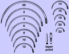 Anchor Products  1842-8DC Taper Point Suture Needle Anchor Ferguson Type Size 8 Needle Single Use