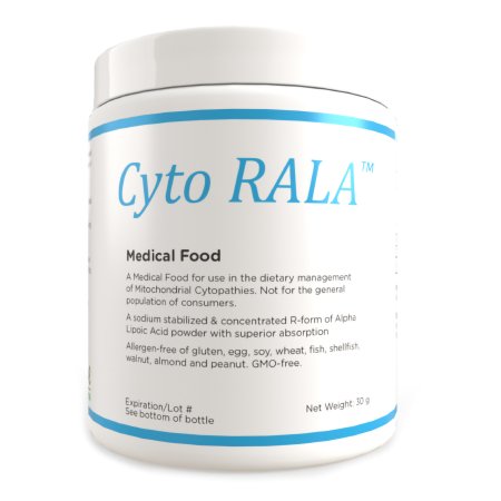 Solace Nutrition 1209 Oral Supplement Cyto RALA Unflavored Powder 30 Gram Jar