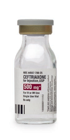 WG Critical Care  44567070025 Ceftriaxone Sodium, Preservative Free 500 mg Injection Single-Dose Vial 15 mL