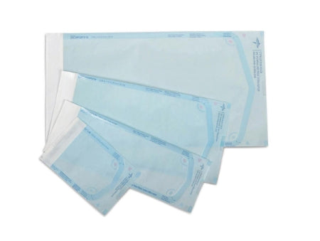 Medline  MPP100555GS Sterilization Pouch Ethylene Oxide (EO) Gas / Steam 12 X 15 Inch Transparent Blue / White Self Seal