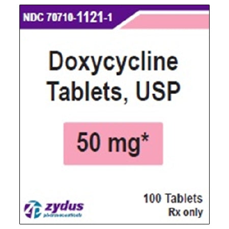 Zydus Pharmaceuticals  70710112101 Doxycycline Monohydrate 50 mg Capsule Bottle 100 Capsules