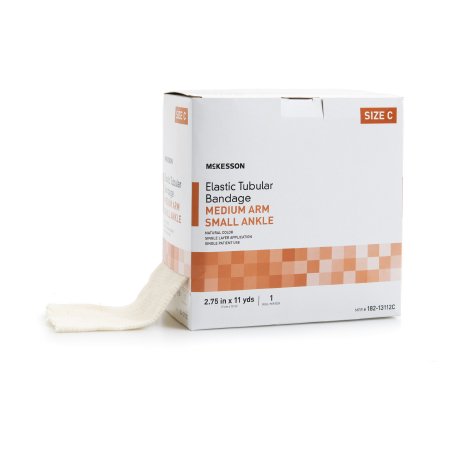 McKesson Brand 182-13112C Elastic Tubular Support Bandage McKesson Spandagrip 2-3/4 Inch X 11 Yard Medium Arm / Small Ankle Pull On Natural NonSterile Size C Standard Compression