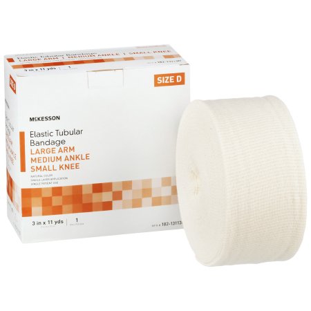 McKesson Brand 182-13113D Elastic Tubular Support Bandage McKesson Spandagrip 3 Inch X 11 Yard Large Arm / Medium Ankle / Small Knee Pull On Natural NonSterile Size D Standard Compression