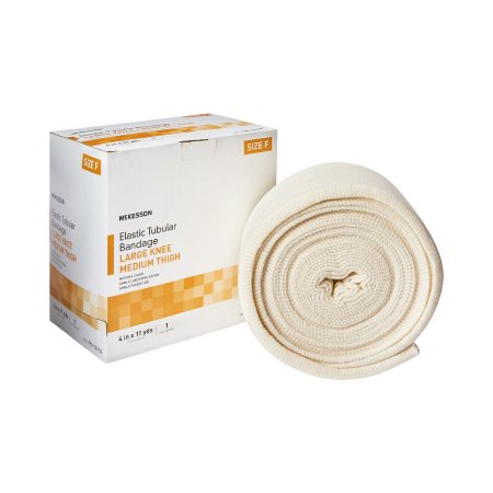 McKesson Brand 182-13115F Elastic Tubular Support Bandage McKesson Spandagrip 4 Inch X 11 Yard Large Knee / Medium thigh Pull On Natural NonSterile Size F Standard Compression