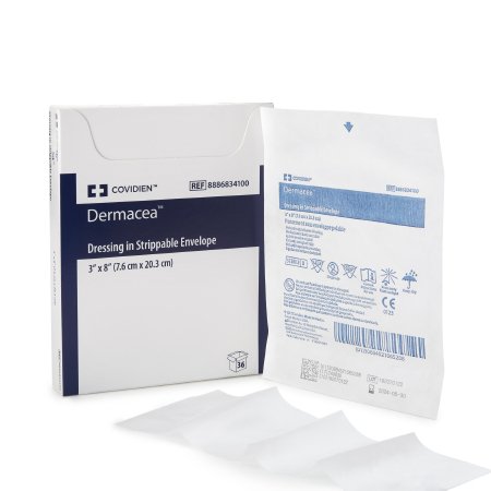 Cardinal  8886834100 Non-Adherent Surgical Dressing Dermacea Surgical 3 X 8 Inch Sterile Rectangle