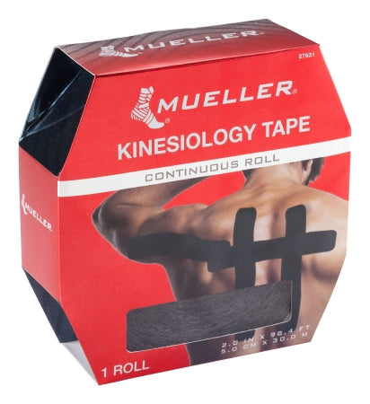 Mueller Sports Medicine  27631 Kinesiology Tape Mueller Black 2 Inch X 32 Yard Cotton NonSterile