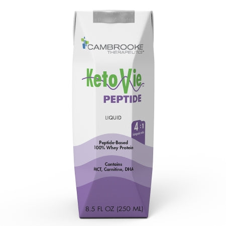 Cambrooke Therapeutics 50303 Oral Supplement KetoVie Peptide 4:1 Unflavored Liquid 8.5 oz. Carton