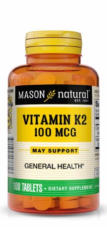 Mason Vitamins  31184517681 Vitamin Supplement Mason Natural Menaquinone-4 100 mcg Strength Tablet 100 per Bottle