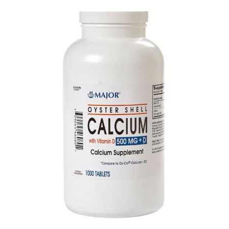 Major Pharmaceuticals  00904546092 Joint Health Supplement Major Calcium / Vitamin D 500 mg - 200 IU Strength Tablet 150 per Bottle