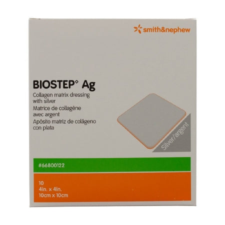 Smith & Nephew  66800122 Silver Collagen Dressing Biostep Ag 4 X 4 Inch Square Sterile