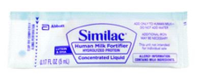 Abbott Nutrition 63010 Human Milk Fortifier Similac 5 mL Individual Packet Liquid Milk-Based Premature