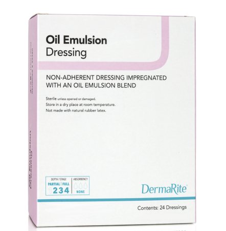 DermaRite Industries  22330 Oil Emulsion Impregnated Dressing DermaRite Square 3 X 3 Inch Sterile