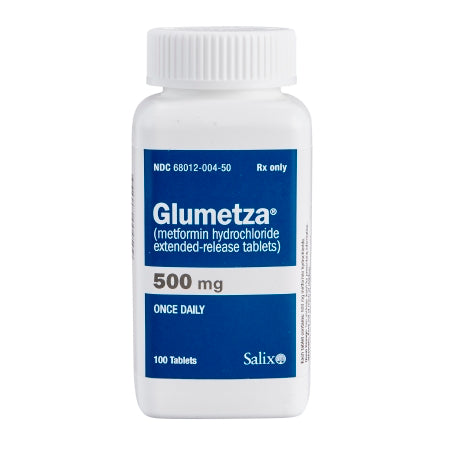 Valeant Pharmaceuticals  68012000450 Glumetza Metformin HCl 500 mg Tablet Bottle 100 Tablets