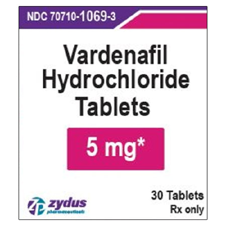 Zydus Pharmaceuticals  70710106903 Vardenafil HCl 5 mg Tablet Bottle 30 Tablets