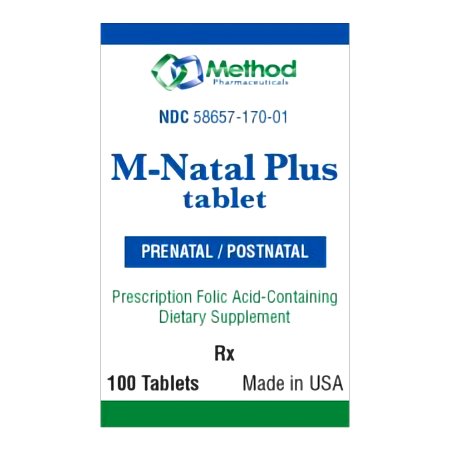 Method Pharmaceuticals  58657017001 Multivitamin Supplement Ascorbic Acid / Folic Acid 120 mg - 1 mg - 20 mg Strength Tablet 100 per Bottle