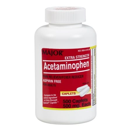 Major Pharmaceuticals  00904672040 Pain Relief Major 500 mg Strength Acetaminophen Caplet 500 per Bottle