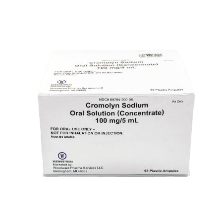 Woodward Pharma Services  69784020096 Cromolyn Sodium 20 mg / mL Solution Concentrate Ampule 5 mL 96 Ampules