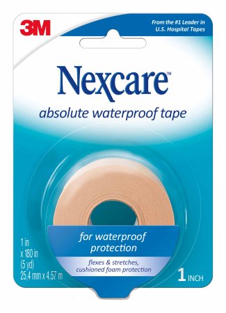 3M  731 Waterproof Medical Tape Nexcare Absolute Tan 1 Inch X 5 Yard Foam NonSterile