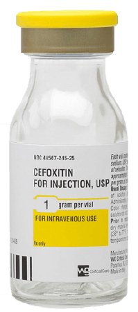 WG Critical Care  44567024525 Cefoxitin Sodium, Preservative Free 1 Gram Injection Vial