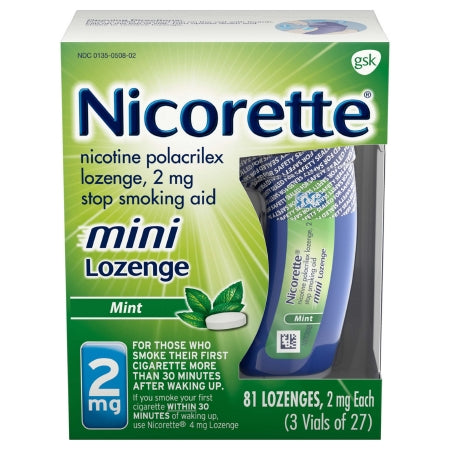 Glaxo Consumer Products  00135050802 Stop Smoking Aid Nicorette 2 mg Strength Lozenge