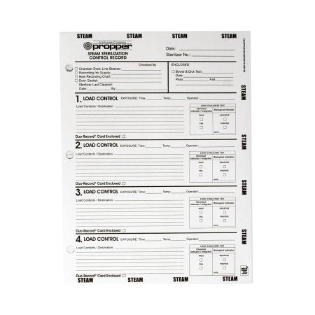 Propper Manufacturing  26910000 Sterilization Record Envelope Steam