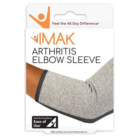 Brownmed A20155 Compression Sleeve IMAK Arthritis Small Black / Gray Elbow