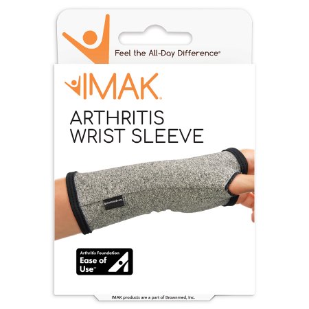 Brownmed A20130 Compression Sleeve IMAK Arthritis Small Soft Gray Wrist / Thumb