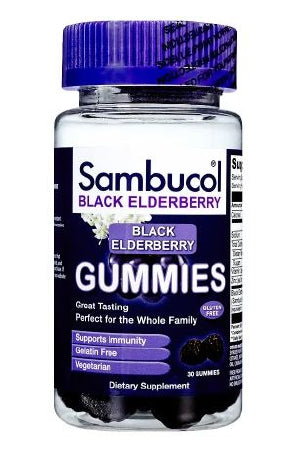 Emerson Healthcare  89611600122 Dietary Supplement Sambucol Black Elderberry Extract 50 mg Strength Gummy 30 per Bottle Black Elderberry