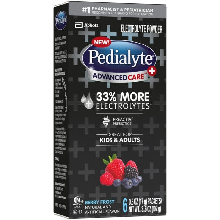 Abbott Nutrition 66969 Oral Electrolyte Solution Pedialyte AdvancedCare Plus Berry Frost Flavor 0.6 oz. Electrolyte