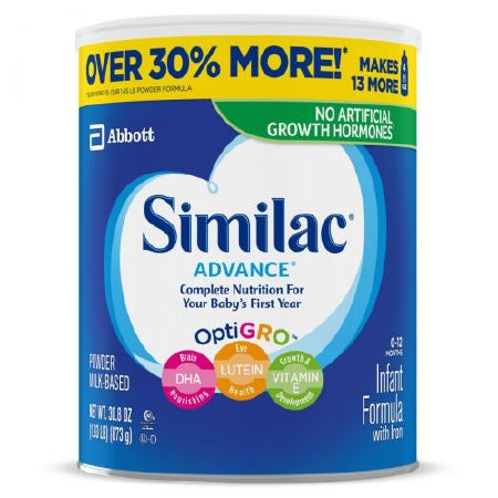 Abbott Nutrition 58585 Infant Formula Similac Advance 30.8 oz. Can Powder Iron