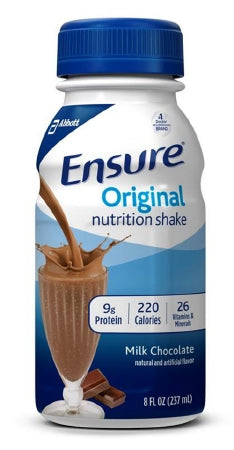 Abbott Nutrition 53623 Oral Supplement Ensure Original Shake Milk Chocolate Flavor Liquid 8 oz. Bottle