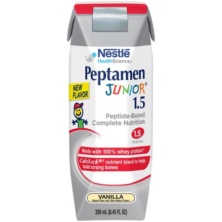 Nestle Healthcare Nutrition 00098716855359 Pediatric Tube Feeding Formula Peptamen Junior 1.5 250 mL Carton Liquid Whey Protein Impaired GI Function