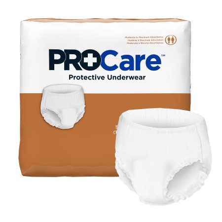 First Quality CRU-514 Unisex Adult Absorbent Underwear ProCare Pull On with Tear Away Seams X-Large Disposable Moderate Absorbency