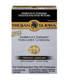 Total Access Group  TJ-S-9-0240 Condom Trojan Supra Lubricated One Size Fits Most 6 per Pack