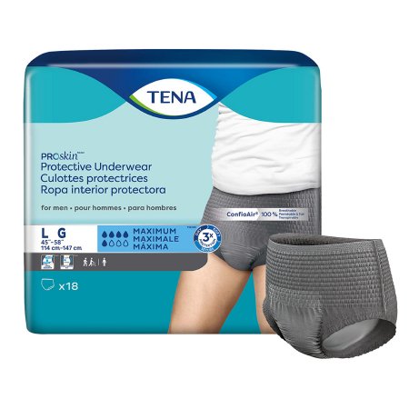 Essity HMS North America Inc 73530 Male Adult Absorbent Underwear TENA ProSkin Protective Pull On with Tear Away Seams Large Disposable Moderate Absorbency