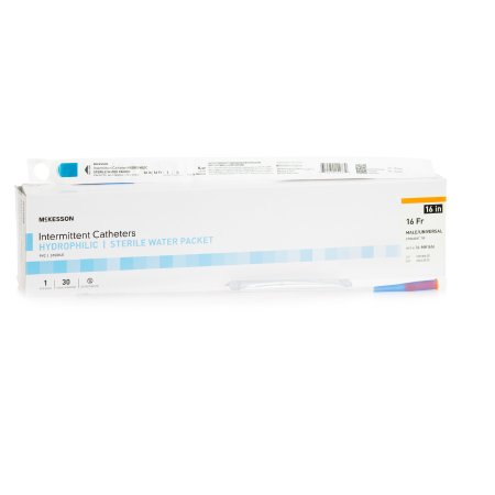 McKesson Brand 16-MH1616 Urethral Catheter McKesson Straight Tip Hydrophilic Coated PVC 16 Fr. 16 Inch