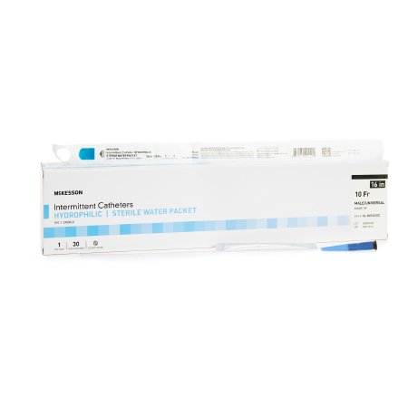 McKesson Brand 16-MH1610C Urethral Catheter McKesson Coude Tip Hydrophilic Coated PVC 10 Fr. 16 Inch