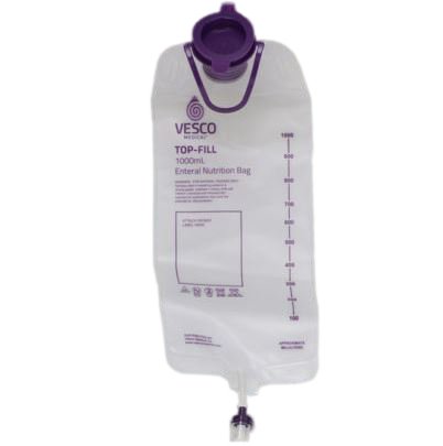 Vesco Medical VED-046 Gravity Feeding Bag Set with ENFit Connector 1000 mL